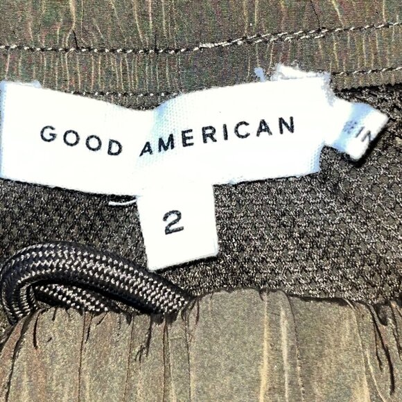 GOOD AMERICAN NYLON PARACHUTE CARGO JOGGER PANTS Chocolate Brown Size 2 = Medium - Picture 10 of 15